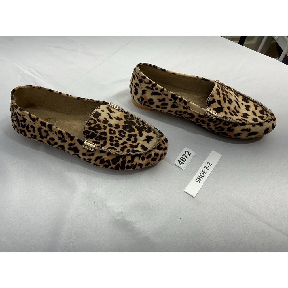 Womans Xiuxian Fashion Bohemian Slippers 11.5/12 Brown Animal Print Slip On NWOT